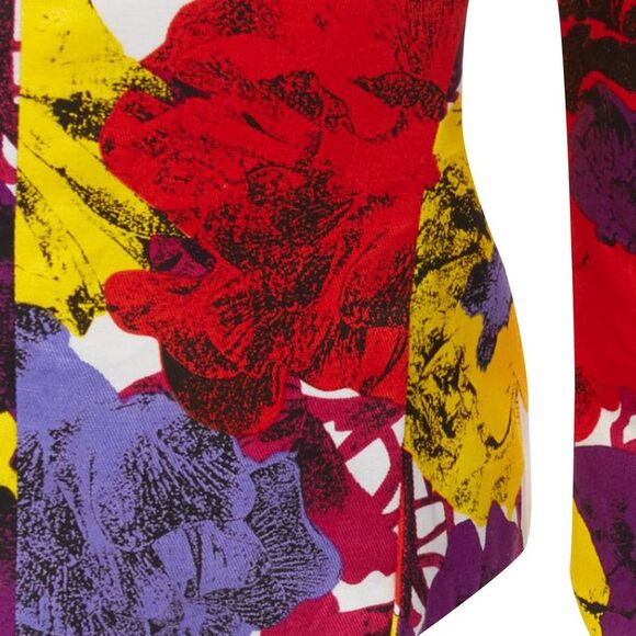 Gianni Versace Pop Art Rose print corseted cropped jacket - Picture 2 of 6